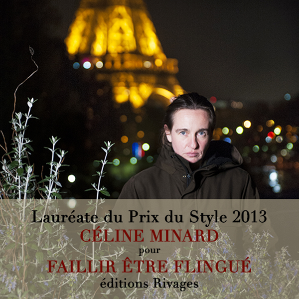 Céline Minard reçoit le prix du Style 2013 pour son roman-western Faillir être flingué (Rivages). Photographie © Sacha Lenormand
