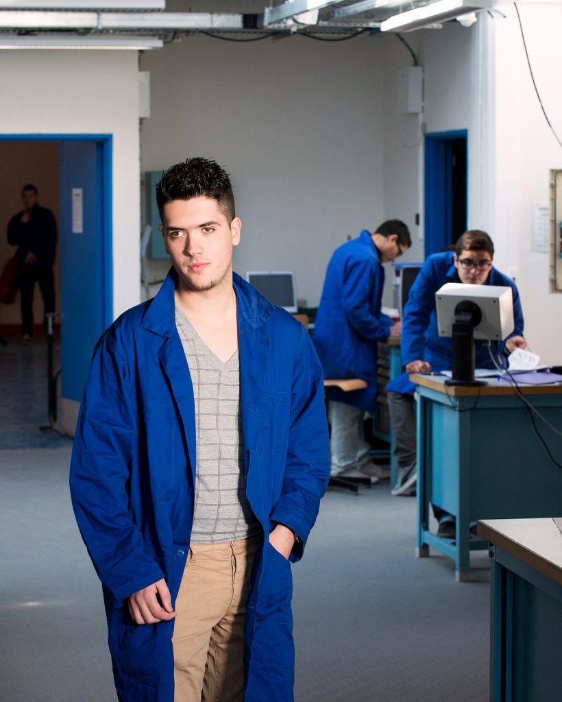 Portrait au travail, Lycée professionnel Escoffier d'Eragny sur Oise.