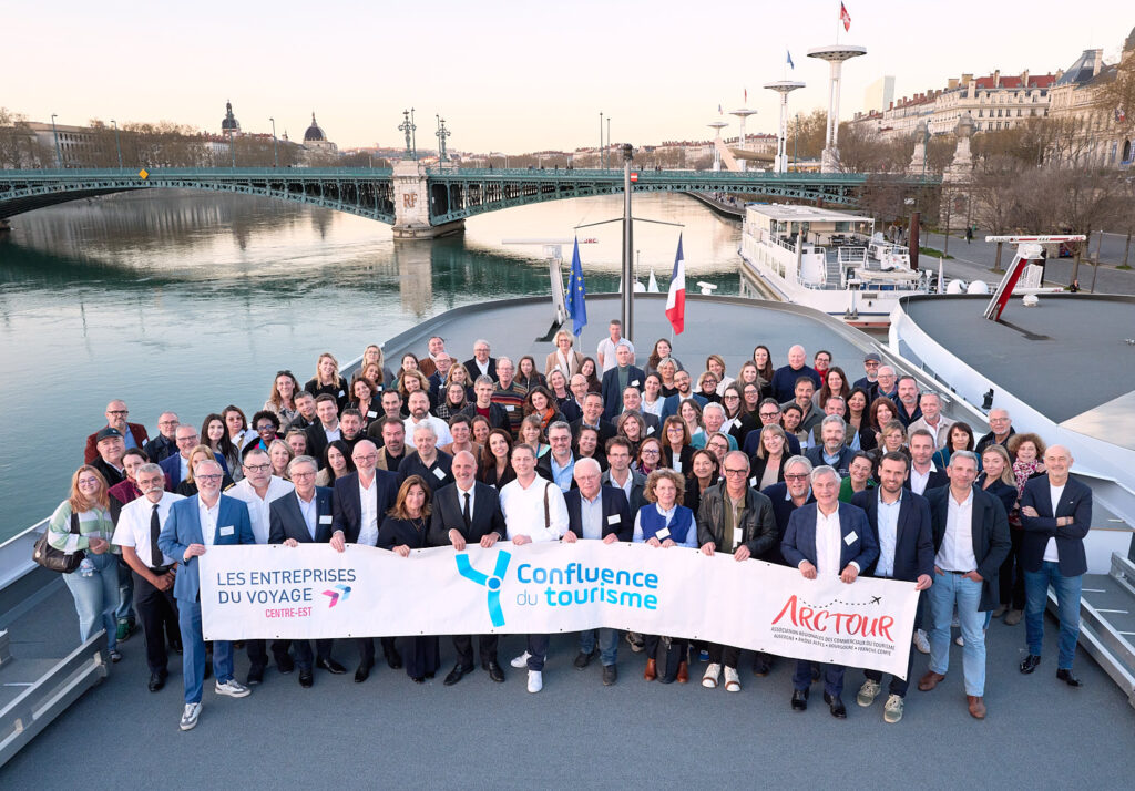 Photo de groupe sur la Saône à Lyon